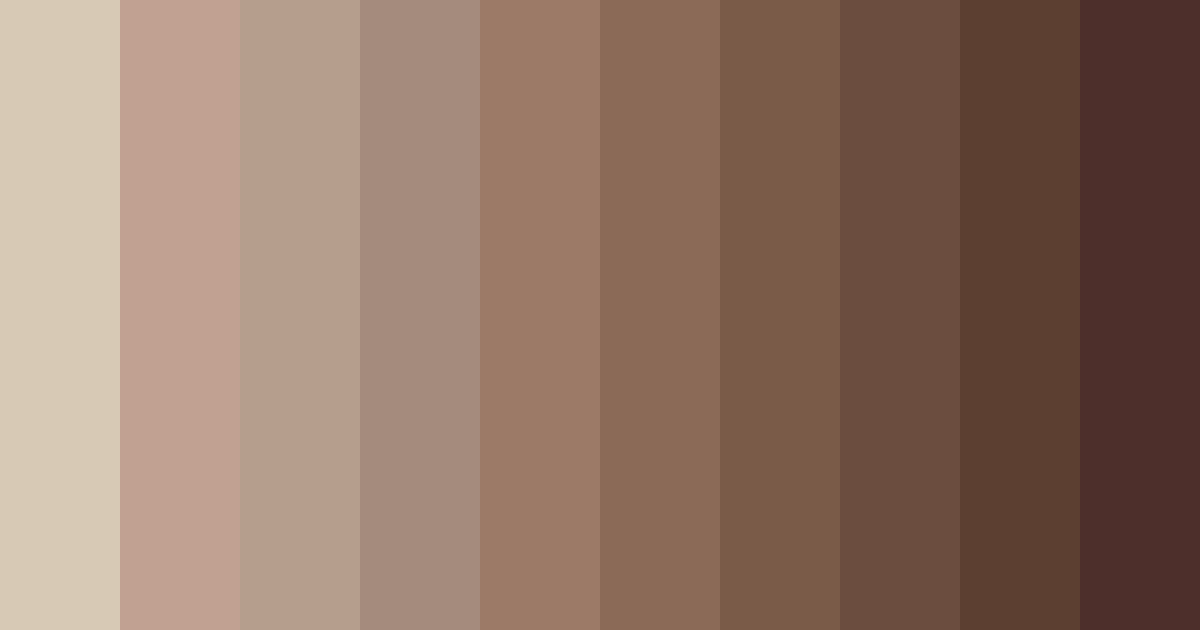 Download earthy taupe color palette PNG image (landscape)