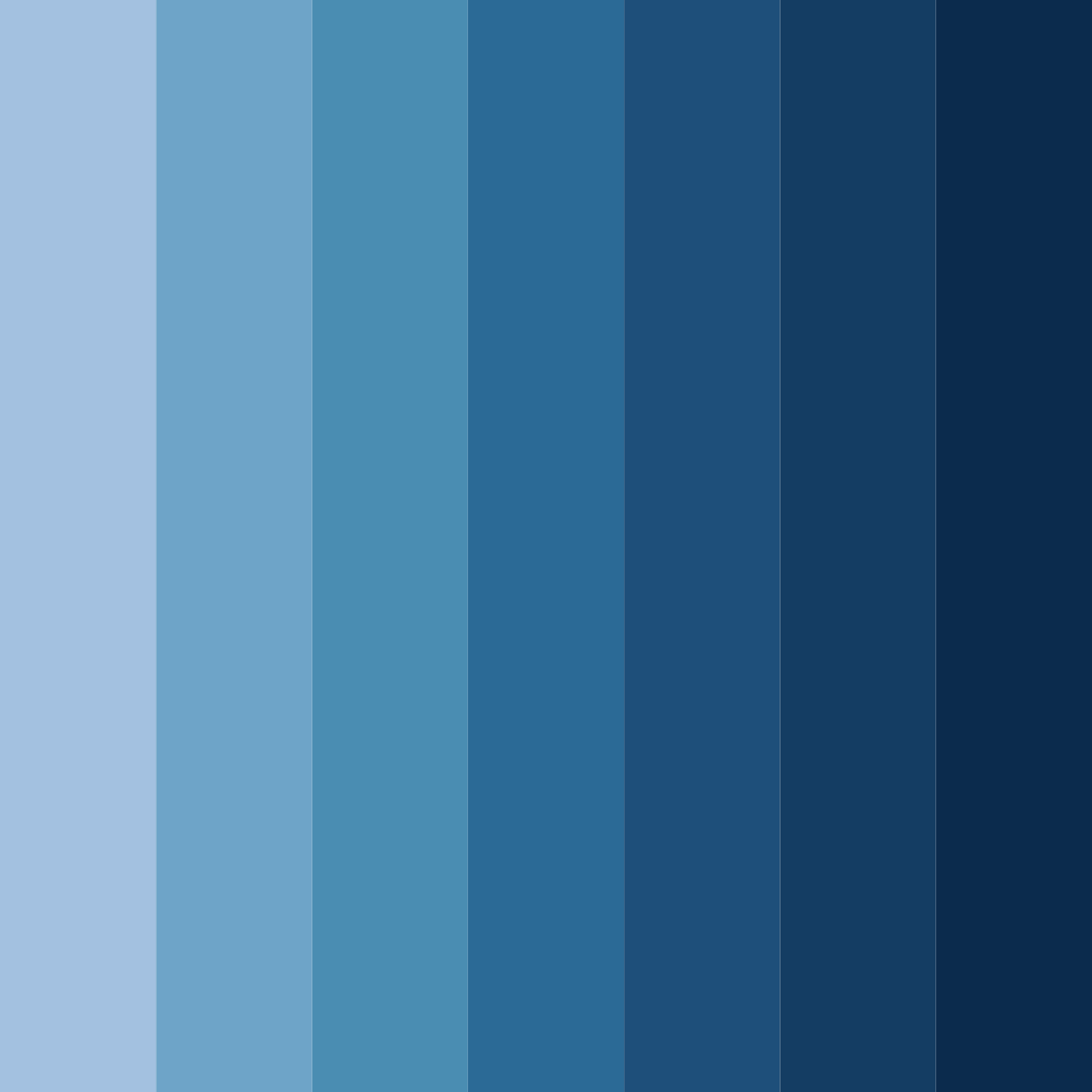 Download shades of azul color palette PNG image (square)