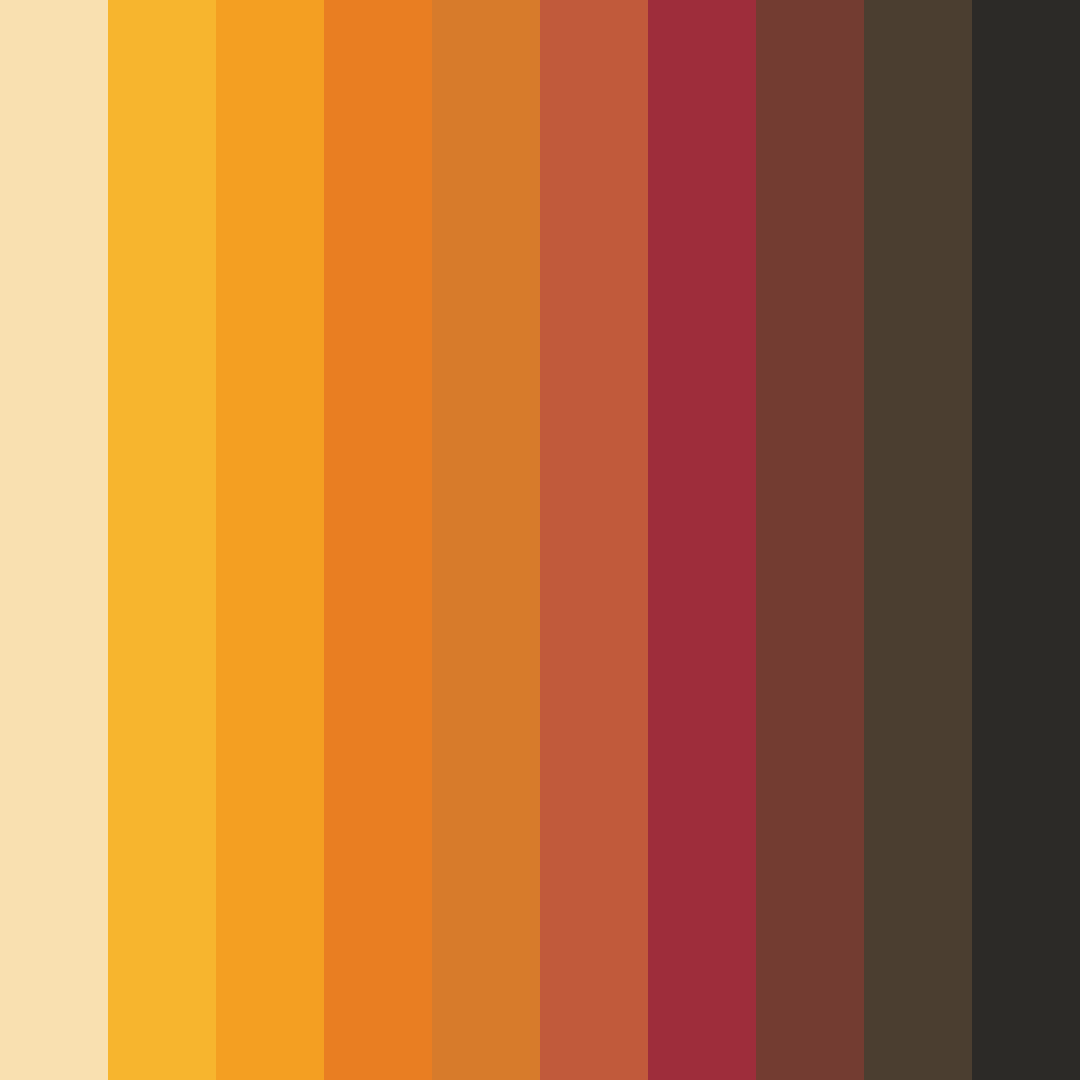 Download spooky harvest color palette PNG image (square)