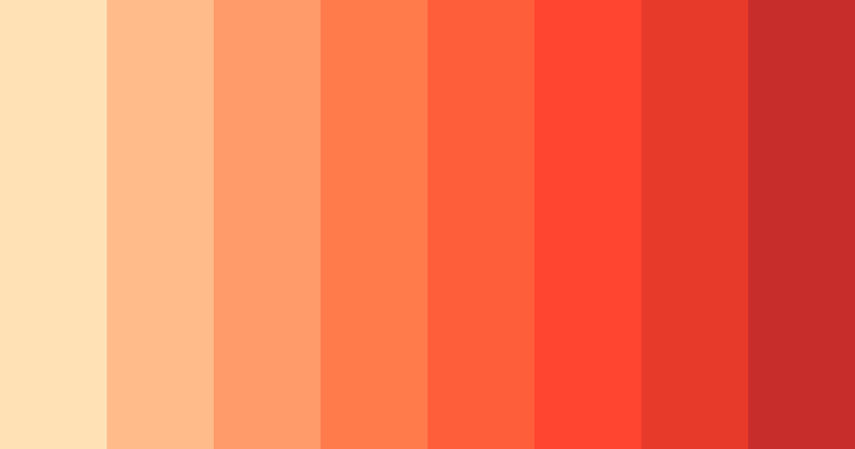 Download peachy sunset color palette PNG image (landscape)