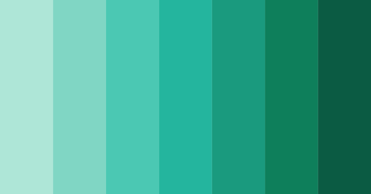 Download green ocean color palette PNG image (landscape)