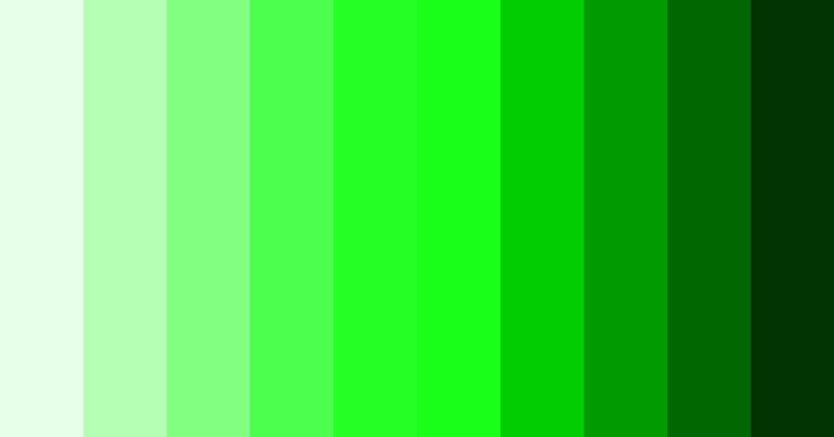 Download electric emeralds color palette PNG image (landscape)