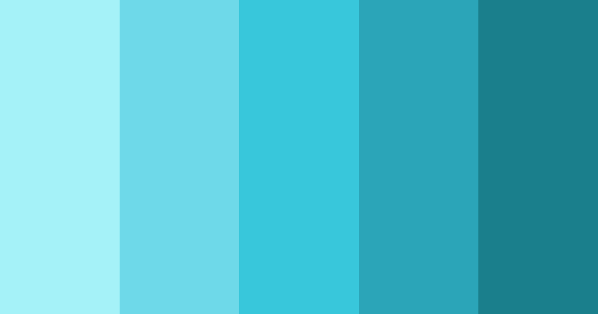 Download aqua serenity color palette PNG image (landscape)