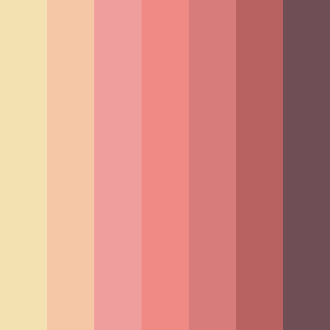 Download warm blush color palette PNG image (square)