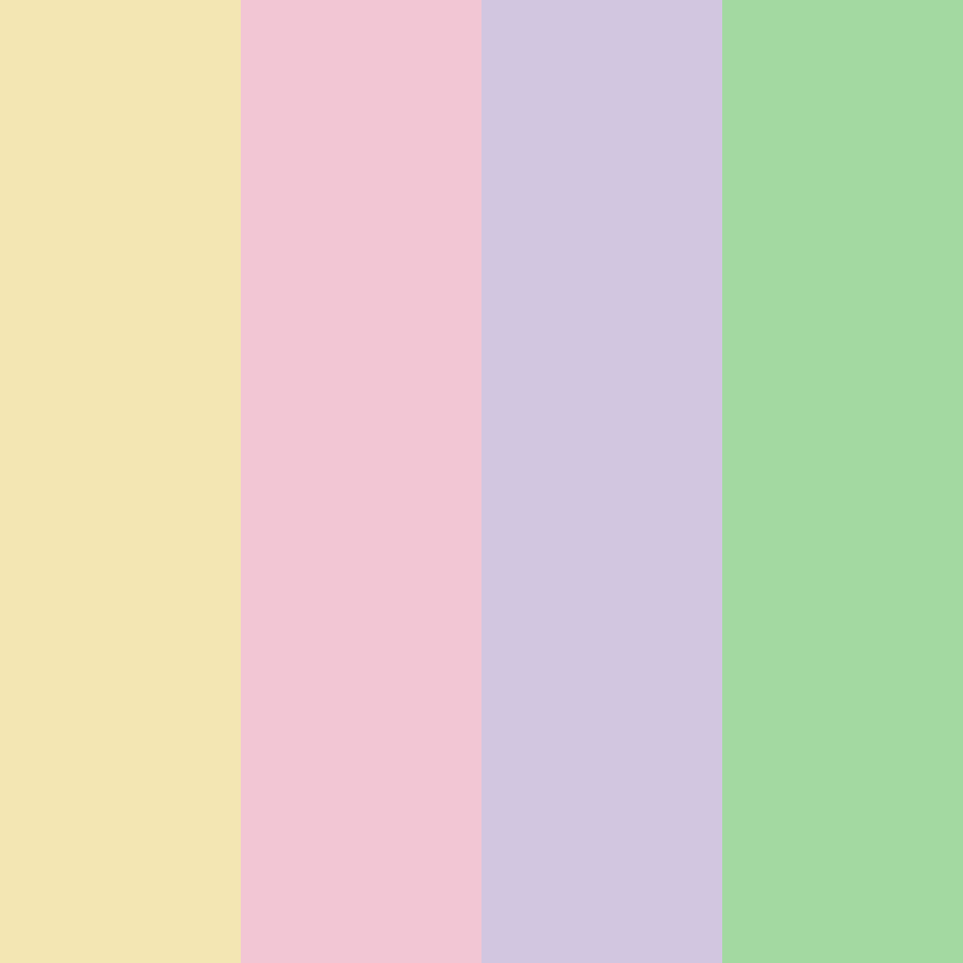 Download whimsical blossoms color palette PNG image (square)