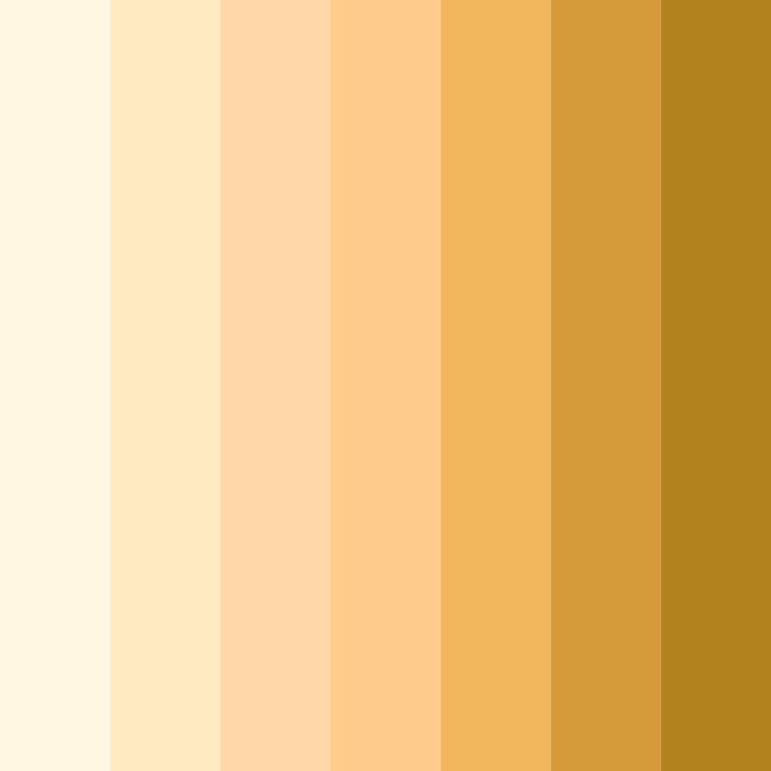 Download creamy sunset color palette PNG image (square)