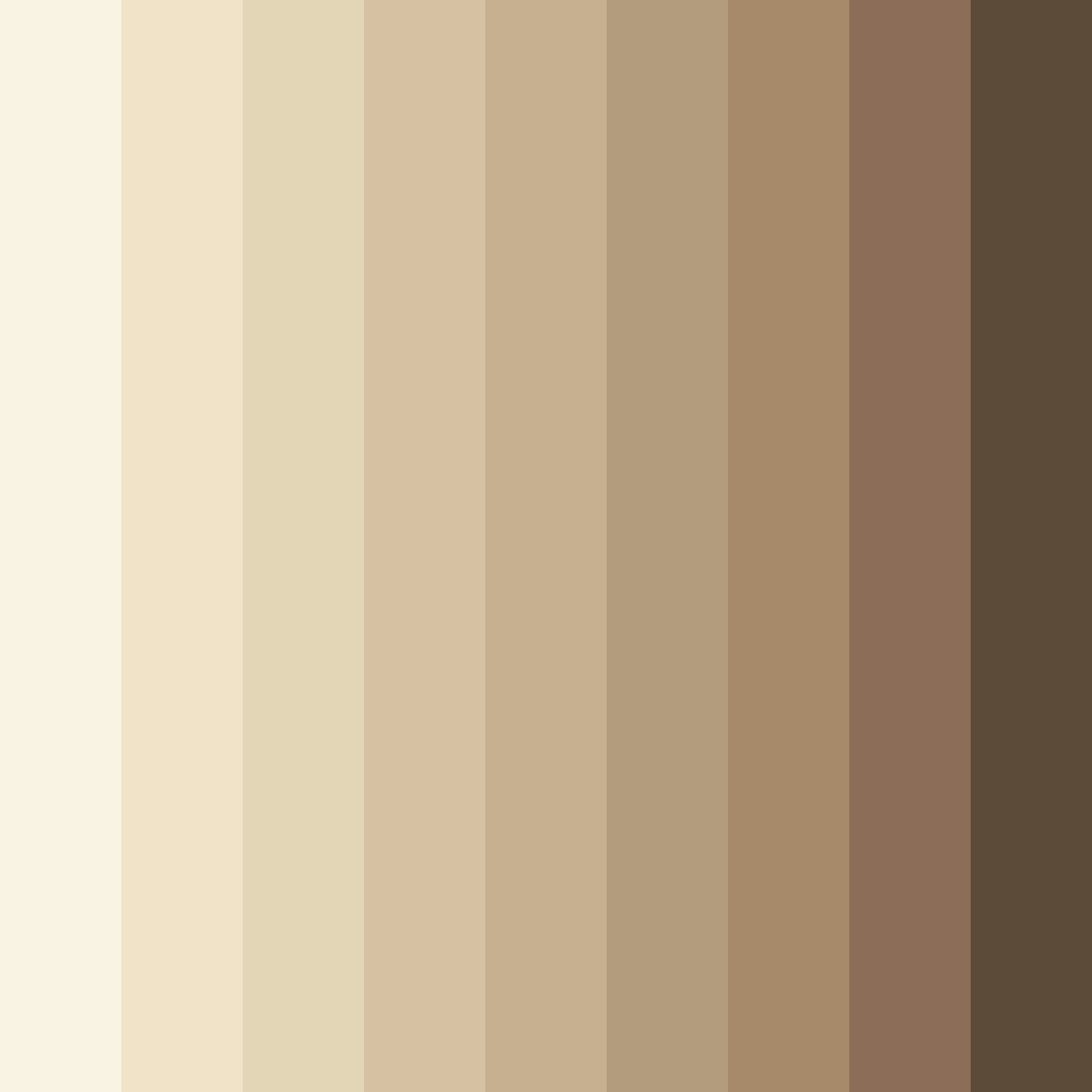 Download creamy shades color palette PNG image (square)