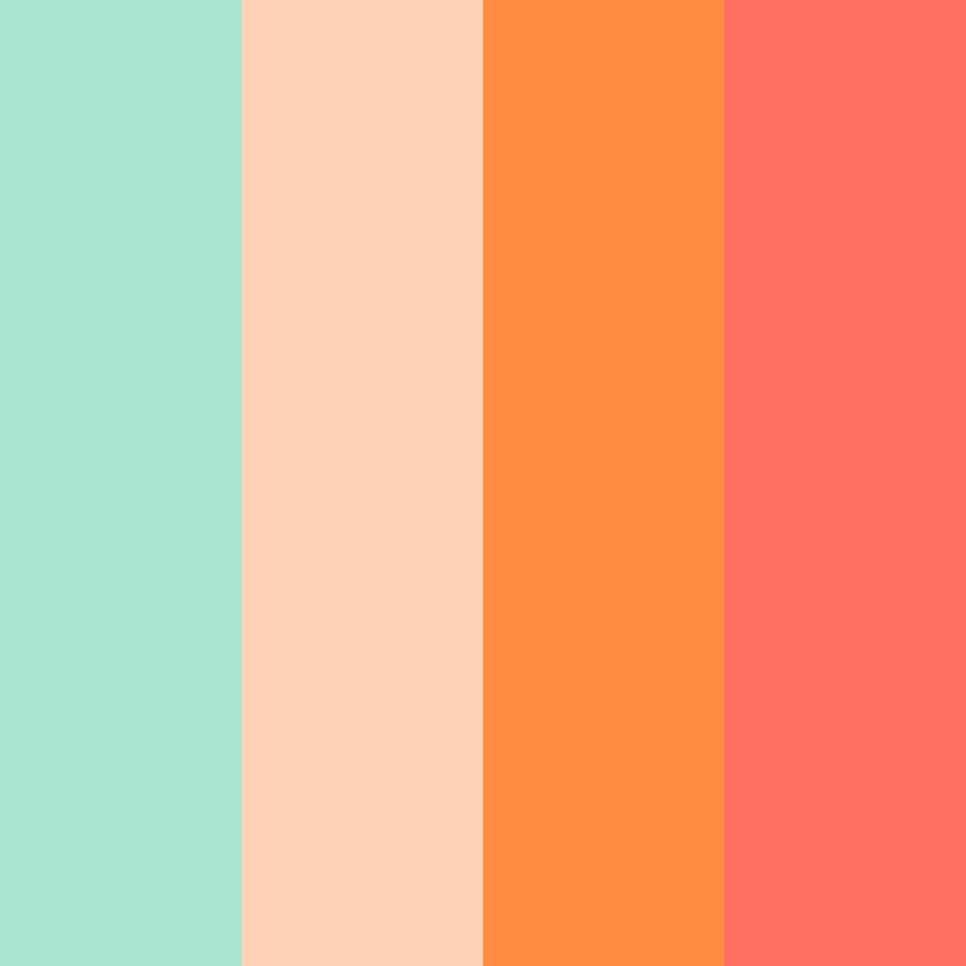 Download tropical sunset harmony color palette PNG image (square)