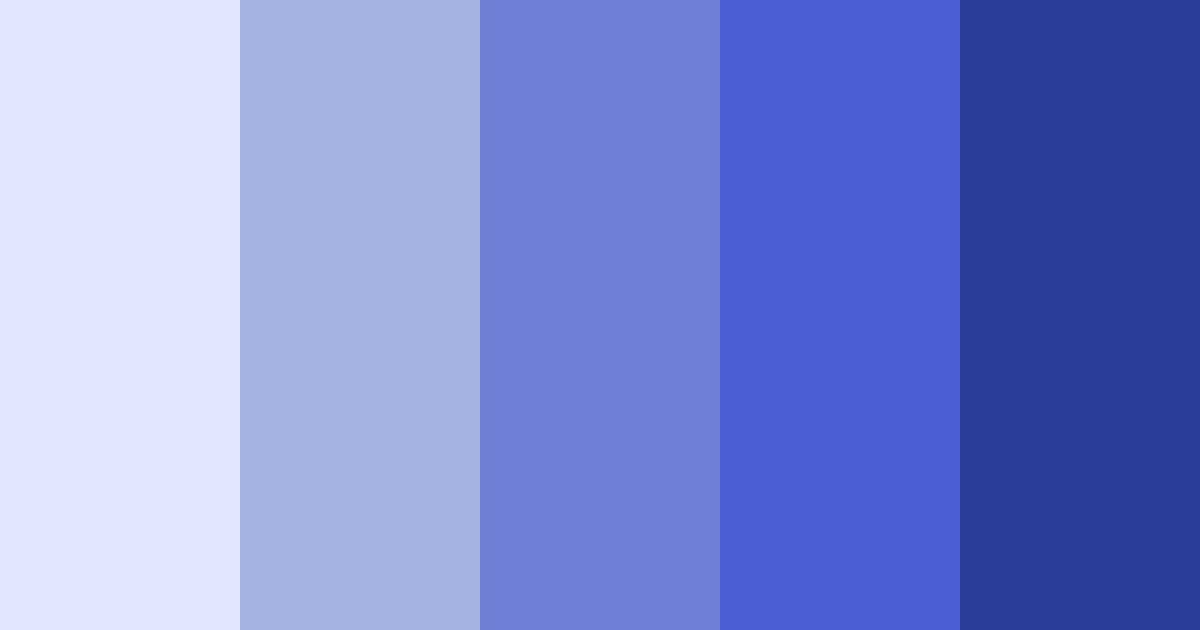 Download shades of indigo color palette PNG image (landscape)