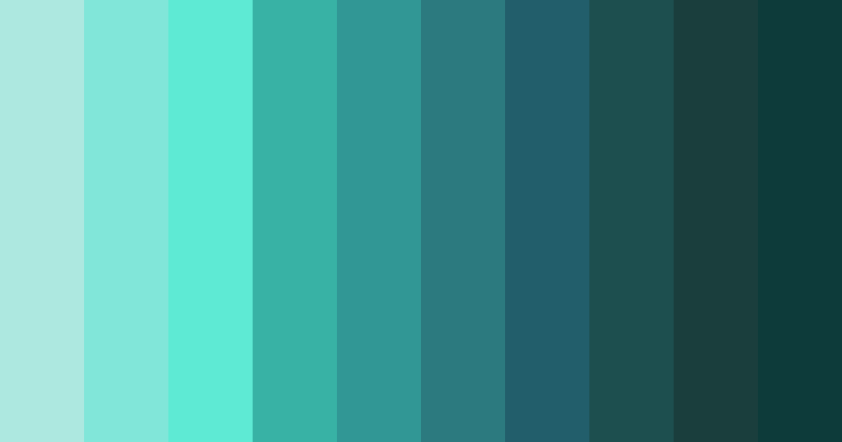 Download tropical teal symphony color palette PNG image (landscape)