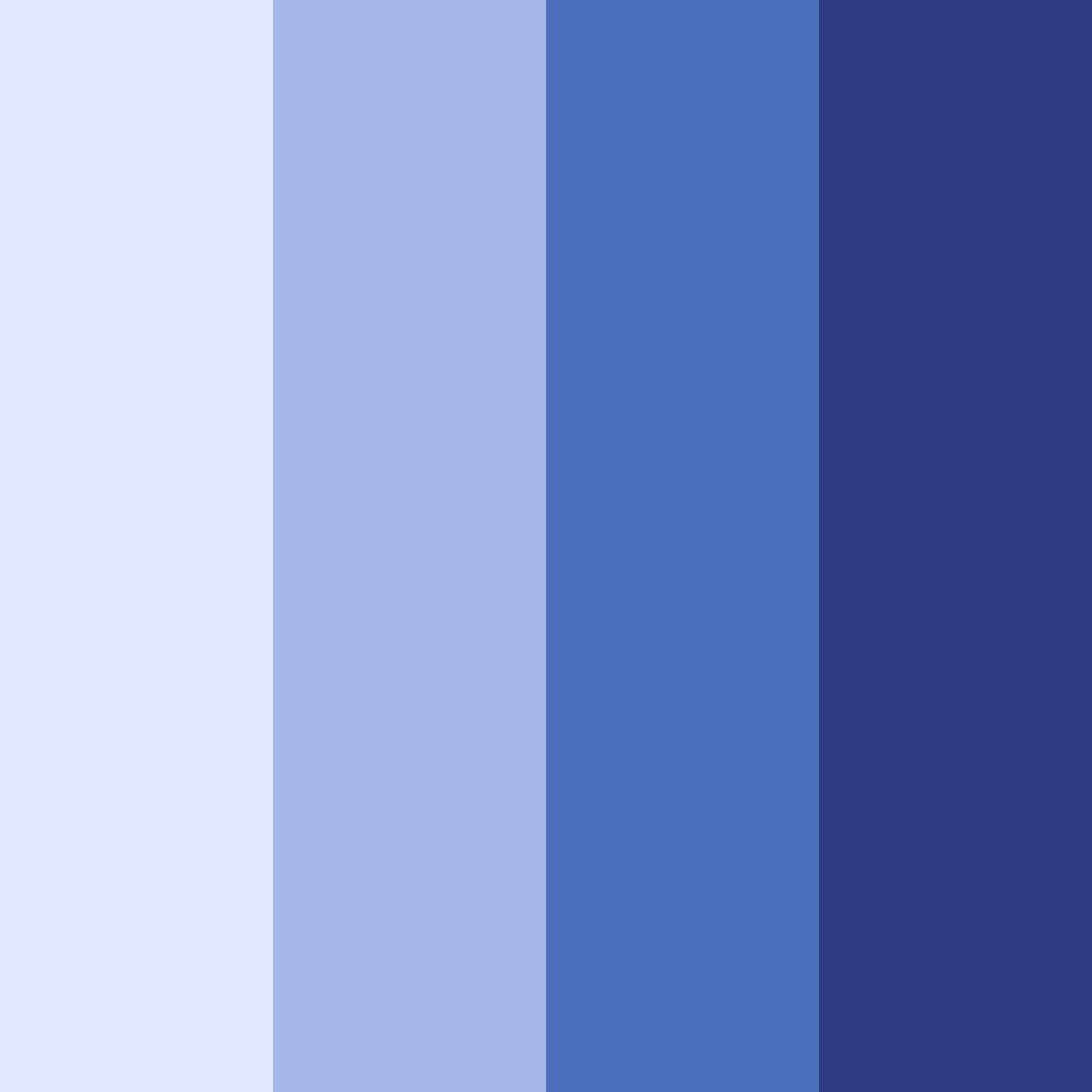 Download shades of indigo color palette PNG image (square)
