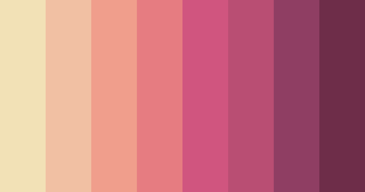 Download blushing sunset color palette PNG image (landscape)