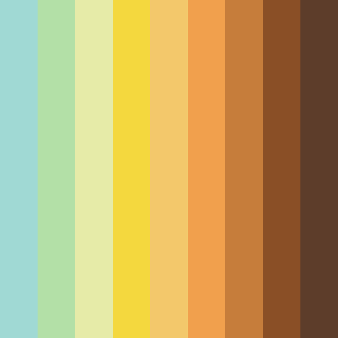 Download cold blue green yellow color palette PNG image (square)