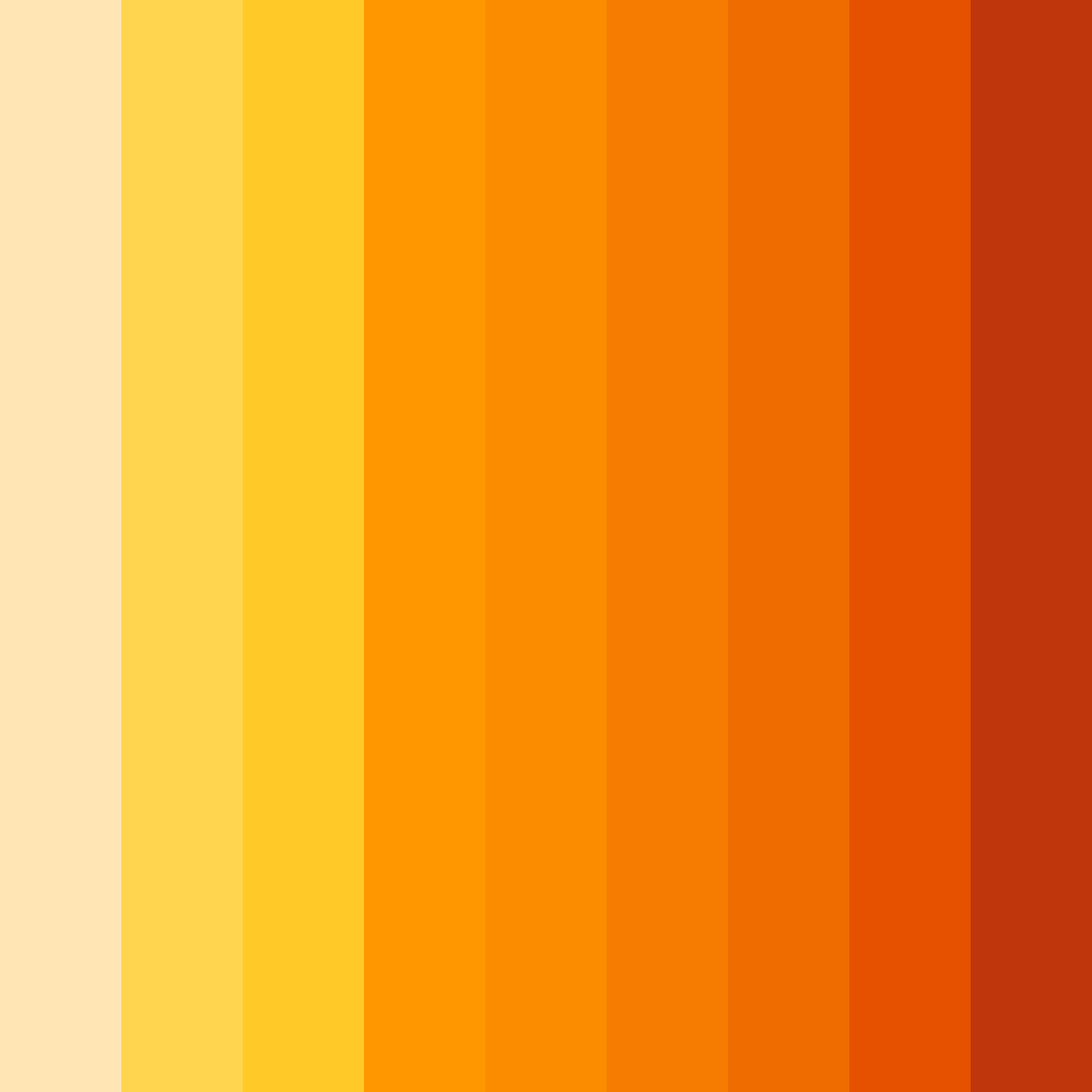Download tropical sunrise color palette PNG image (square)