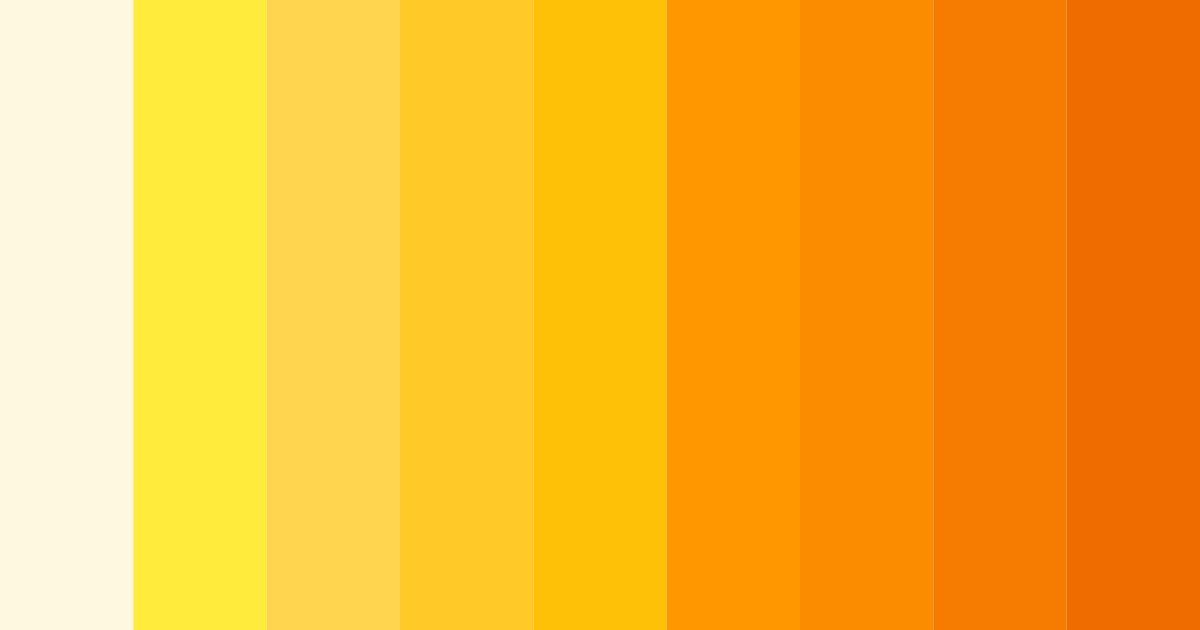 Download light yellow sunshine color palette PNG image (landscape)