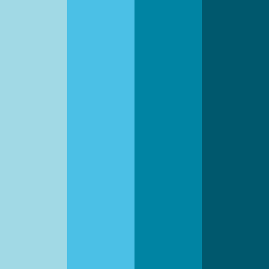 Download blue ocean color palette PNG image (square)