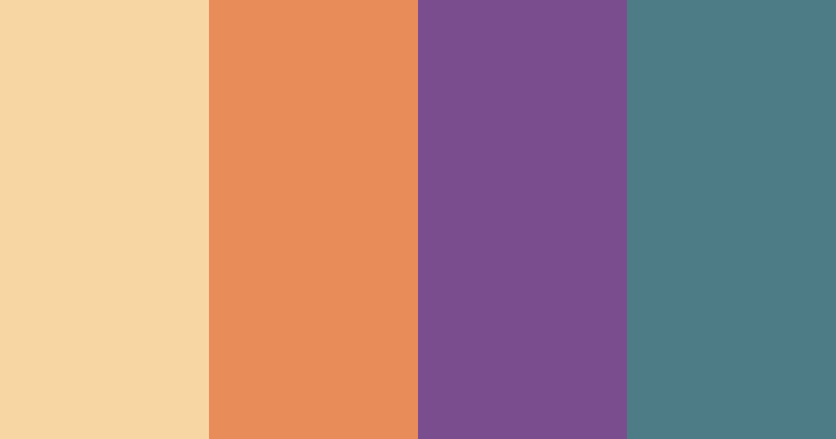 Download orange purple green burst color palette PNG image (landscape)