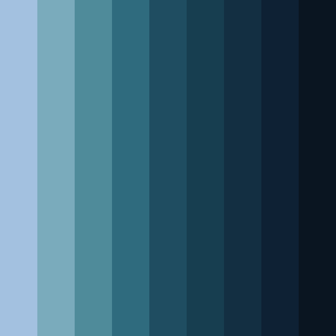 Download deep blue ocean color palette PNG image (square)