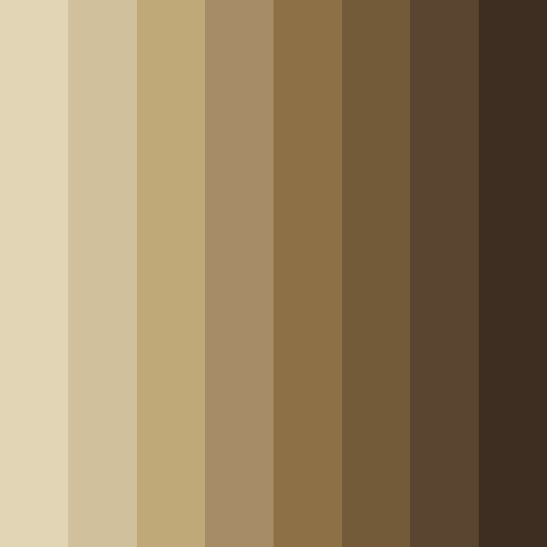 Download earthy brown color palette PNG image (square)