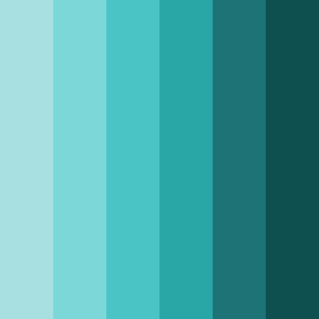 Download shades of blue green color palette PNG image (square)