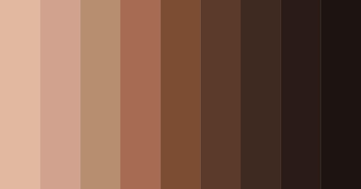 Download brown sugar color palette PNG image (landscape)