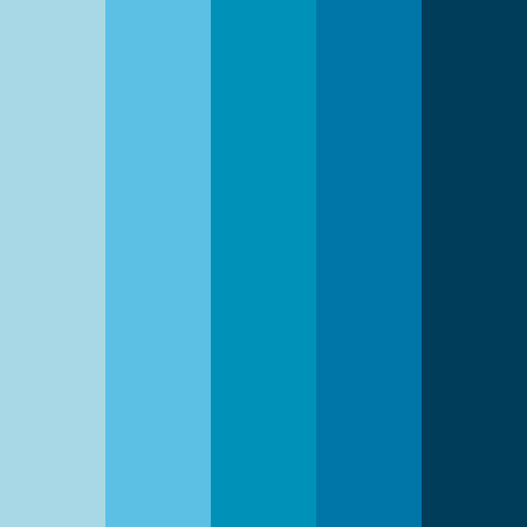 Download blue ocean shades color palette PNG image (square)