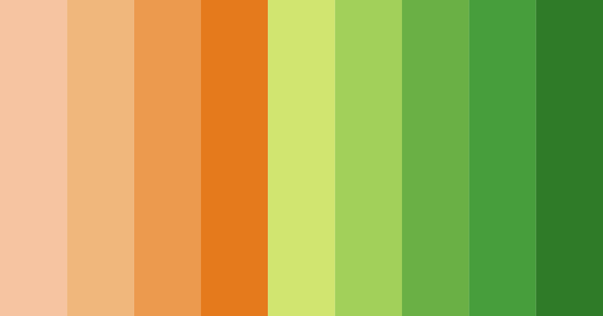 Download green sunset color palette PNG image (landscape)