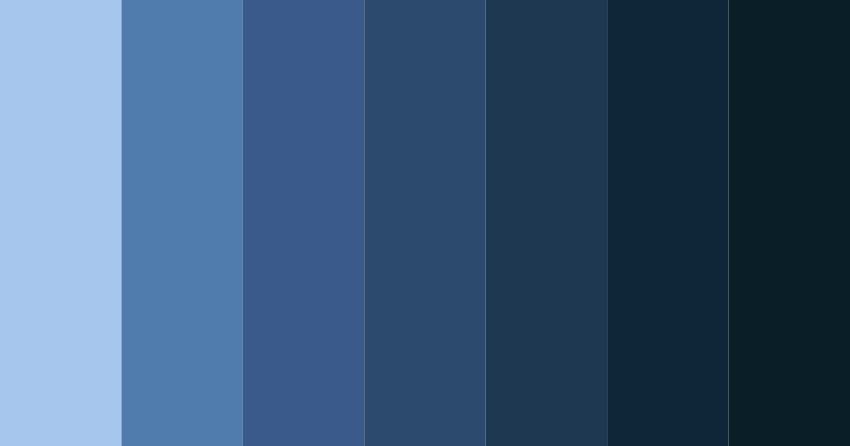Download shades of ultramarine color palette PNG image (landscape)