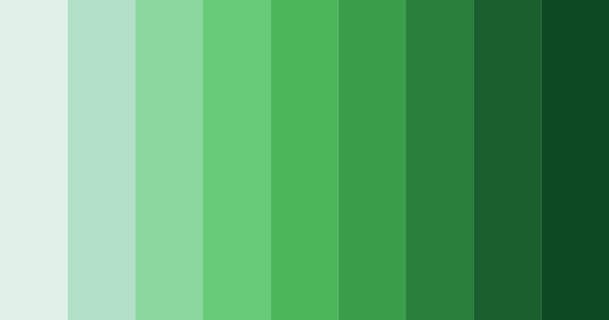 Download shades of light green color palette PNG image (landscape)