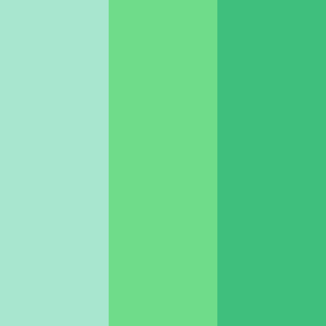 Download shades of light green color palette PNG image (square)
