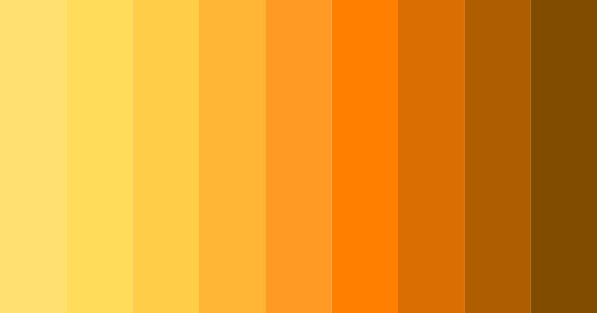 Download bright yellow orange color palette PNG image (landscape)