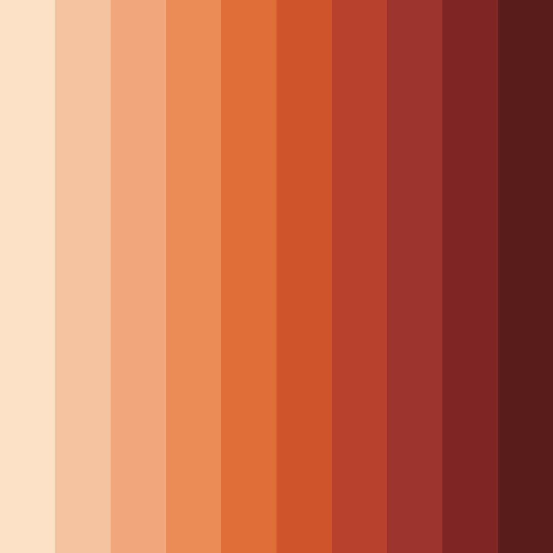 Download warm skintone color palette PNG image (square)