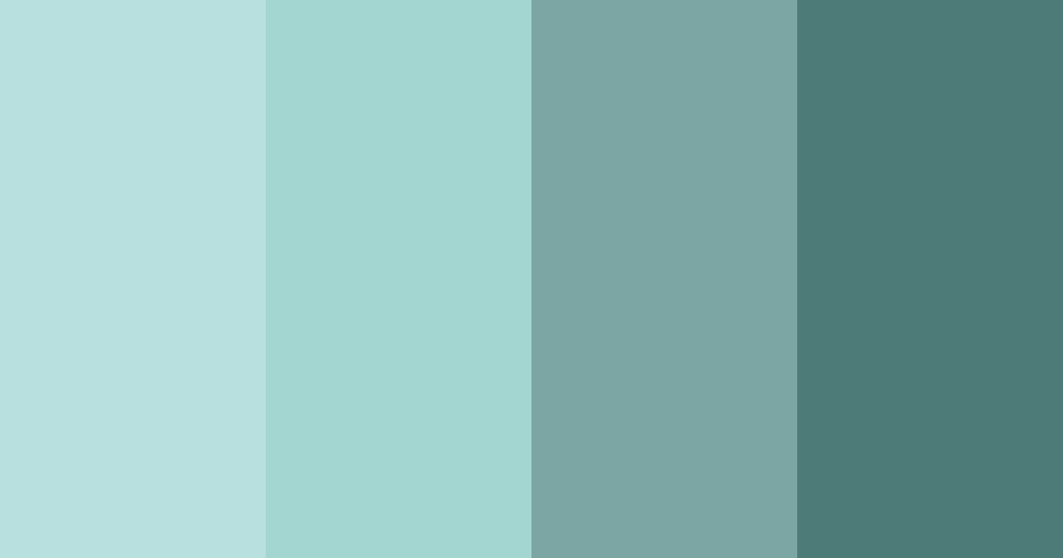 Download teal tranquility color palette PNG image (landscape)