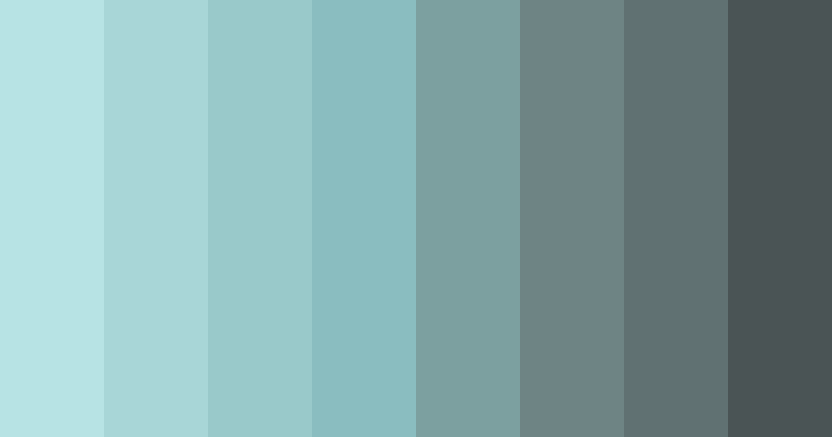 Download aqua serenity color palette PNG image (landscape)