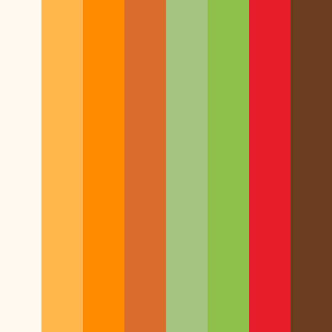 Download citrus harmony color palette PNG image (square)