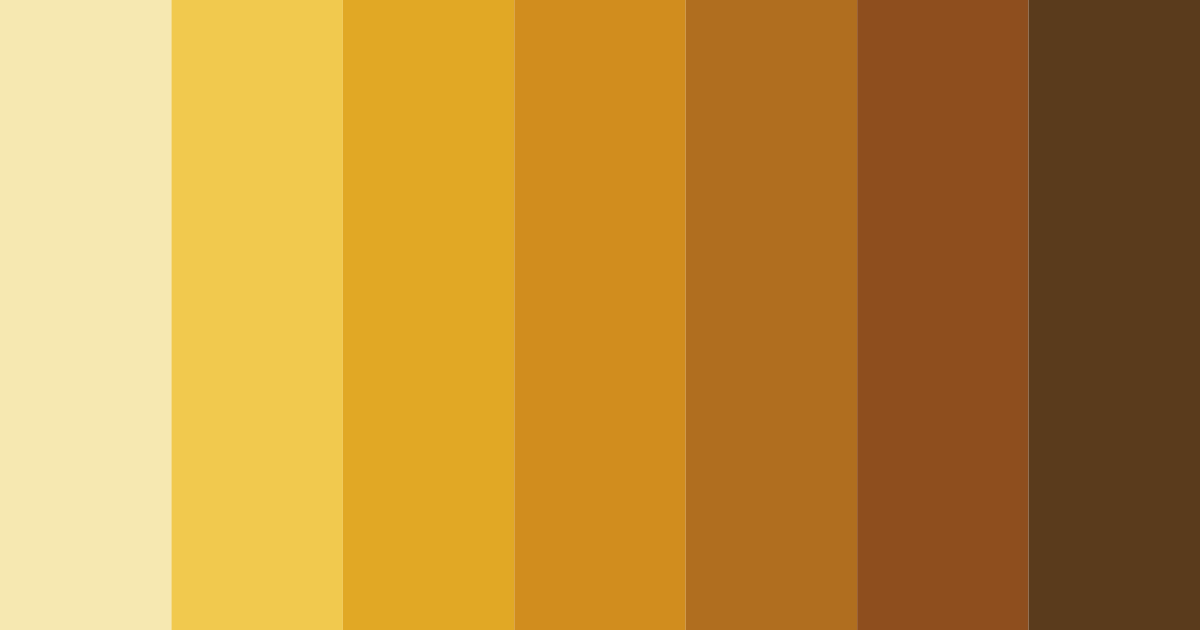 Download golden shades color palette PNG image (landscape)