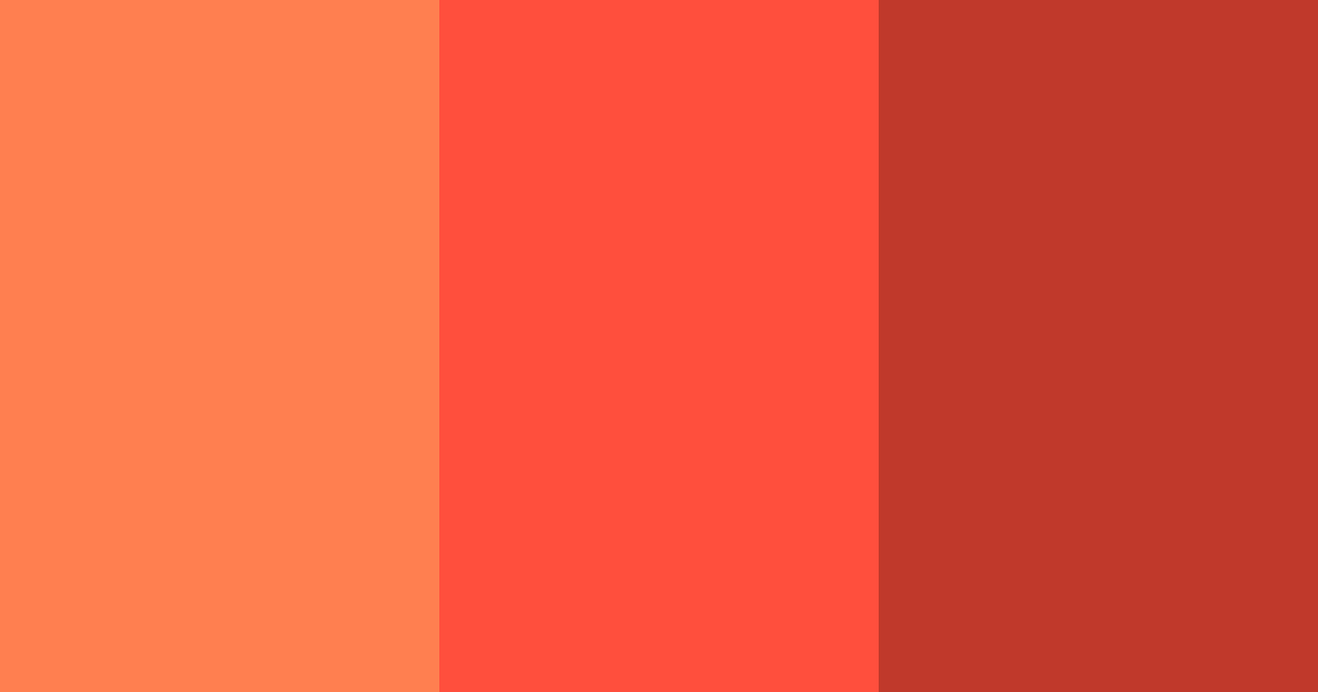 Download coral shades color palette PNG image (landscape)