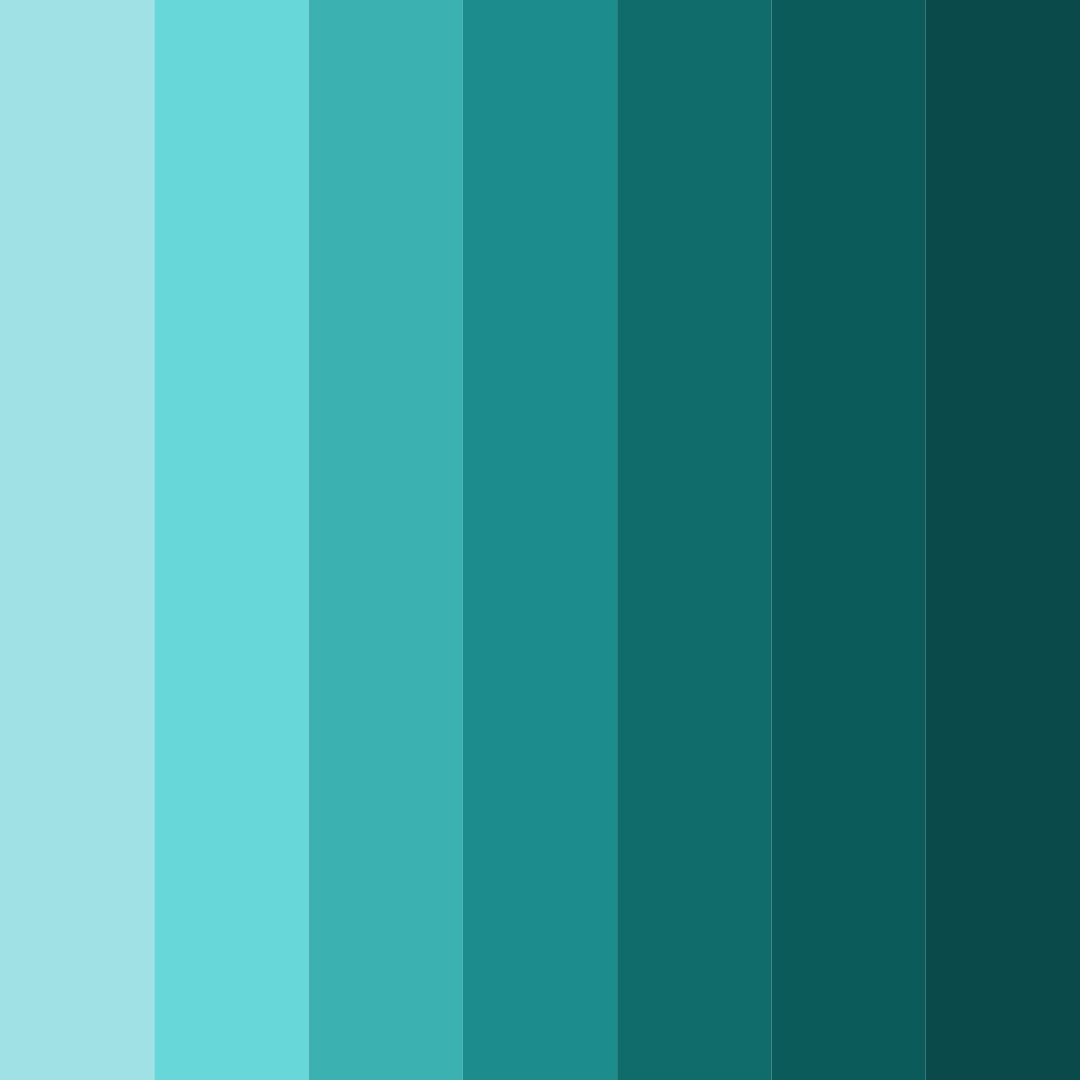 Download shades of aqua green color palette PNG image (square)
