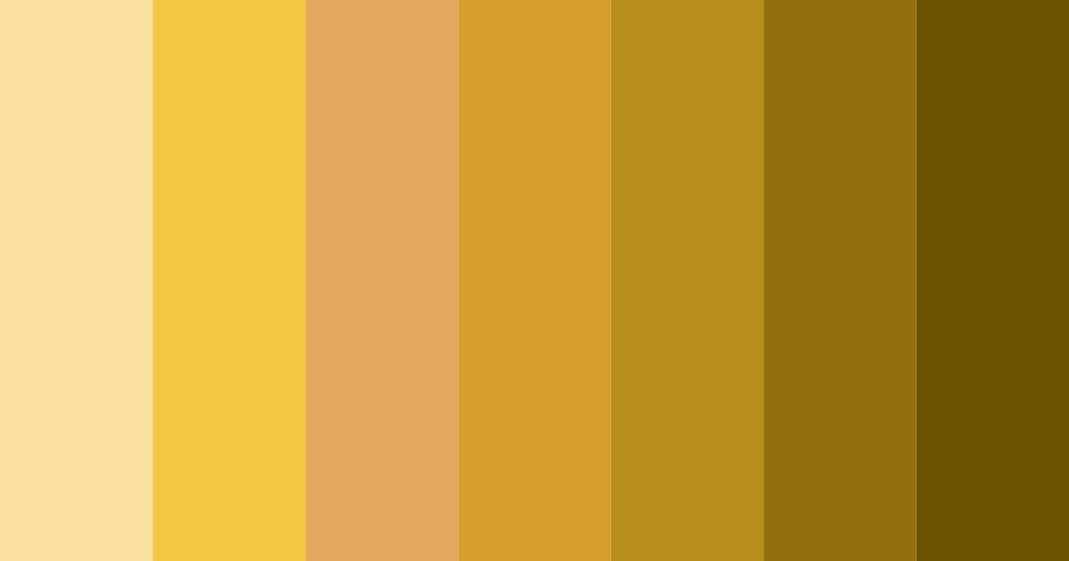 Download honey yellow color palette PNG image (landscape)
