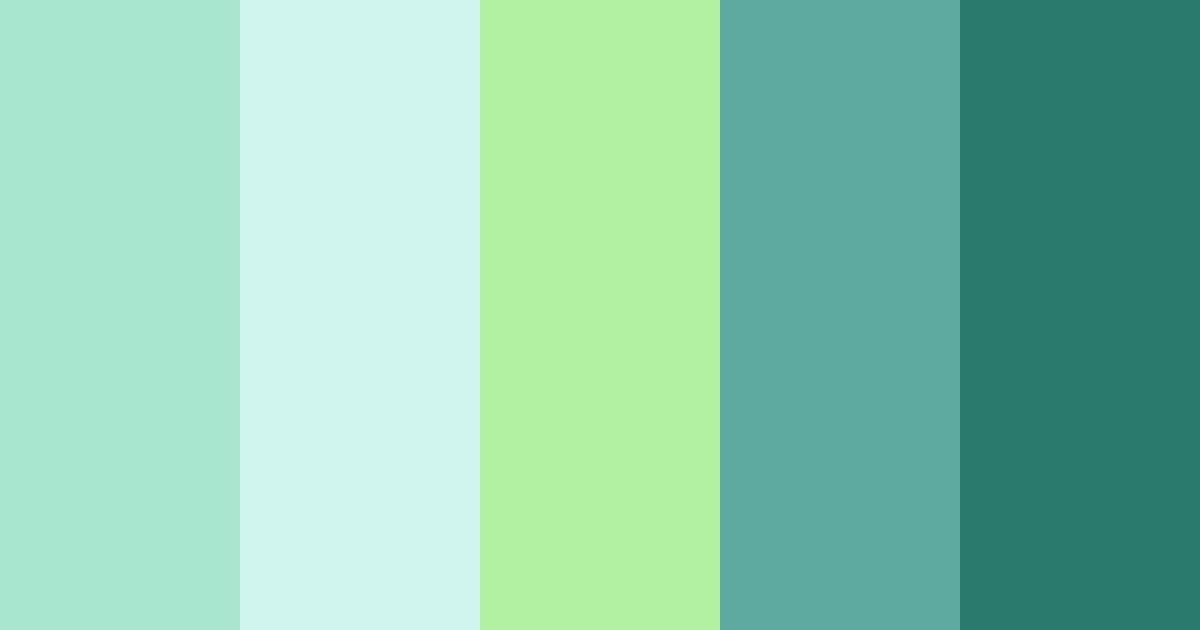 Download emerald breeze color palette PNG image (landscape)