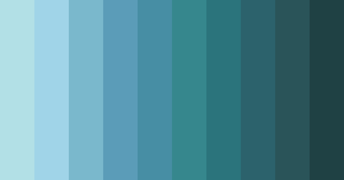 Download teal glass color palette PNG image (landscape)
