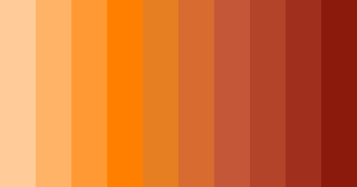 Download citrus sunset color palette PNG image (landscape)