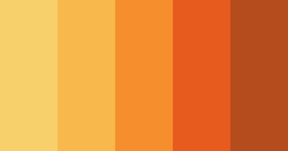 Download marigold shades color palette PNG image (landscape)