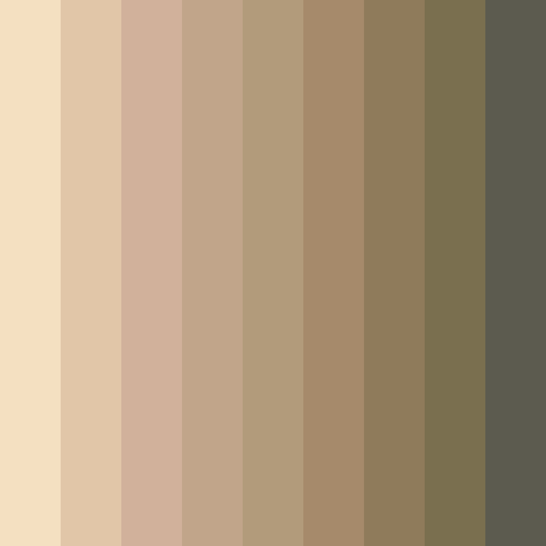 Download creamy concoction color palette PNG image (square)