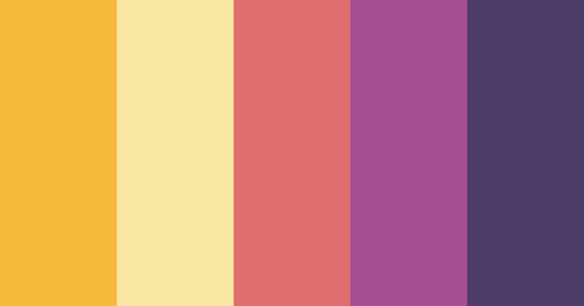 Download pop dreamscape color palette PNG image (landscape)