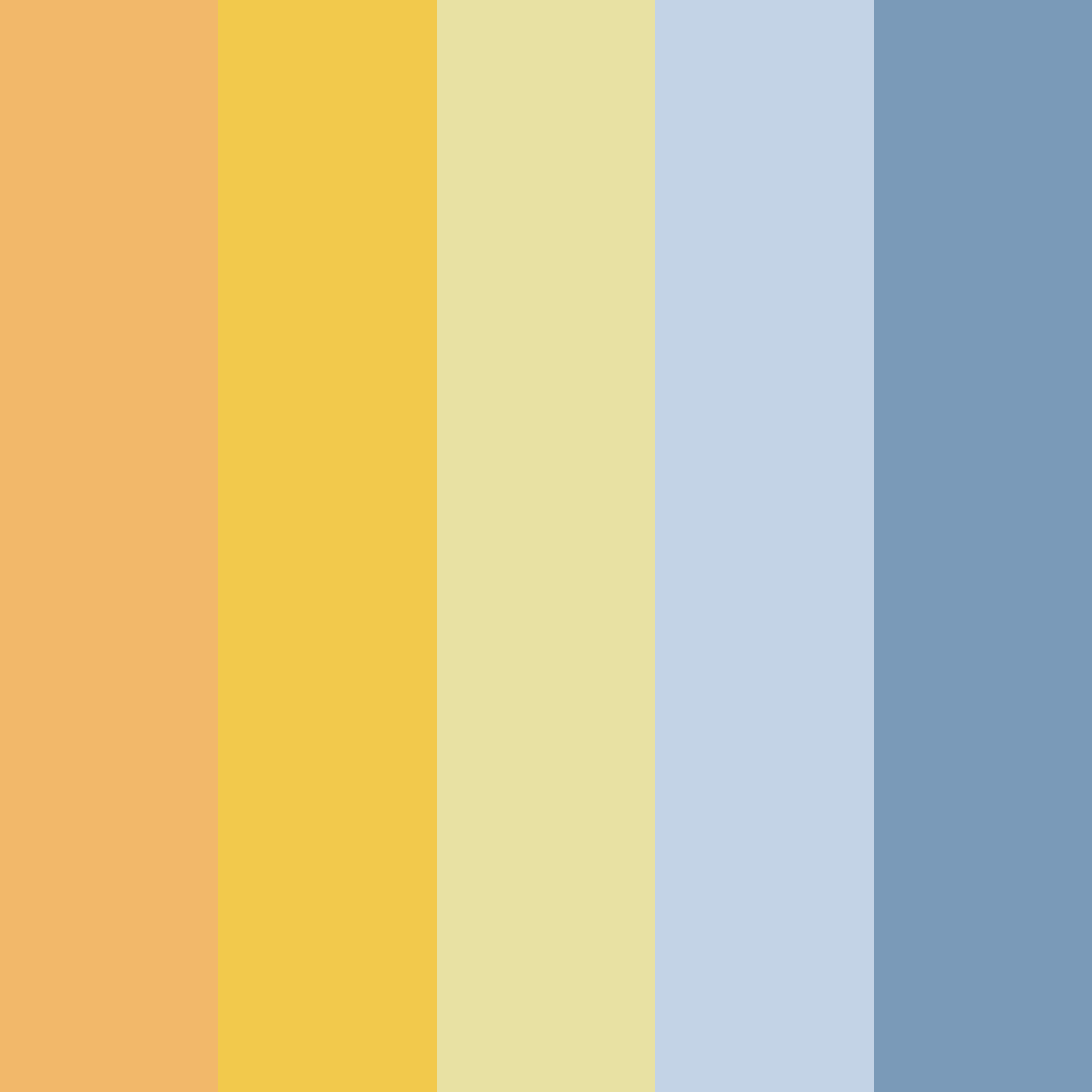 Download sunlit serenity color palette PNG image (square)
