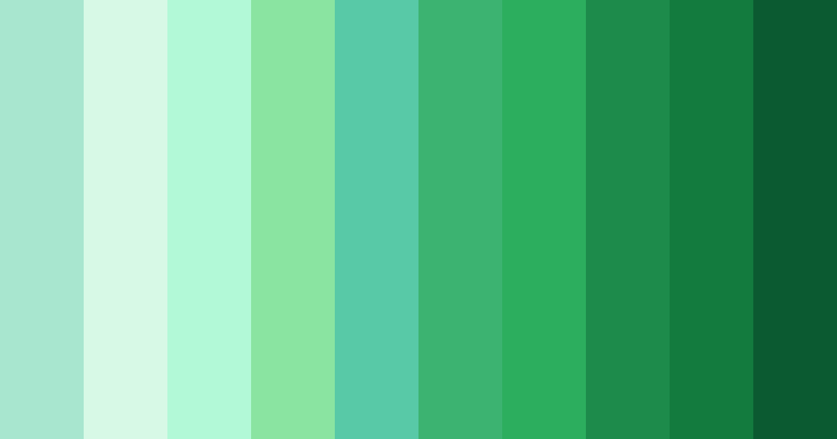Download emerald oasis color palette PNG image (landscape)