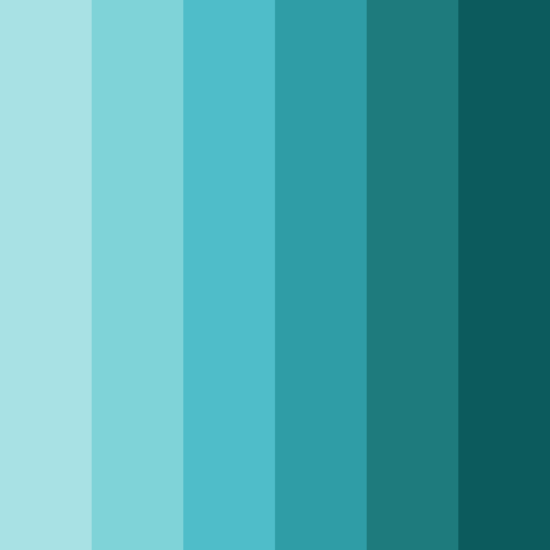 Download teal ocean color palette PNG image (square)