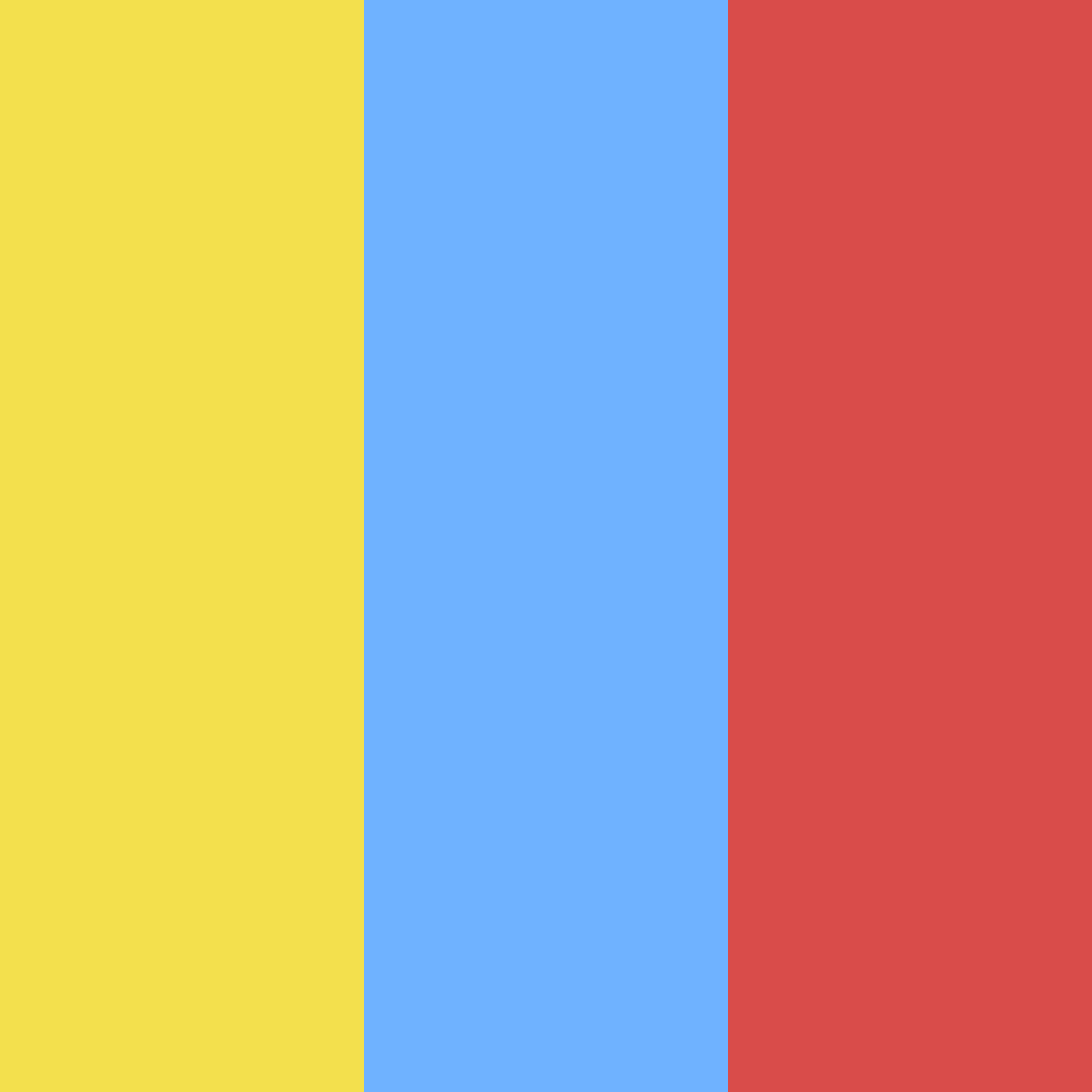 Download tricolor harmony color palette PNG image (square)