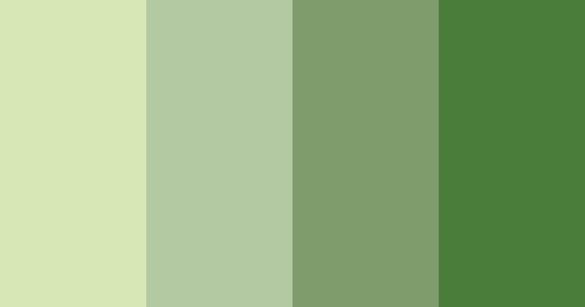 Download shades of green mung bean color palette PNG image (landscape)